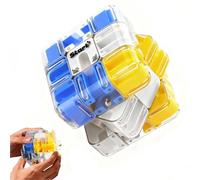 Cubo MáGico, Rompecabezas 3d, Laberinto, Laberinto De Bolas, Juego De Laberinto, Rompecabezas, Cubo, Máquina de juego de rompecabezas Para Reducir El EstréS, Fomento Del Desarrollo(Azul)
