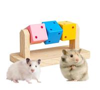 Cubo masticable para hámster - Juguete de madera natural resistente a las mordeduras, bloques duraderos de 85 g de 14 x 7 x 6 cm, juego de accesorios para jaula | Juguete masticable de enriquecimiento