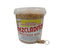 Cubo Mezcladito Cóctel de frutos secos Churruca con llavero Adri - Cubo 3,5 kg formato Horeca de surtido de apertivos (Grande, Mostaza Miel)