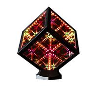 Cubo Nano HyperCube Infinity con Luz LED y Soporte, Lámpara de Escritorio Portátil Reactiva al Sonido de 5.5 Pulgadas, RGB Habilitado por Aplicación, Espejo Decorativo Multicolor con Luz Nocturna