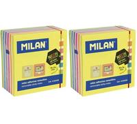 Cubo Notas Adhesivas Removibles neón 76x76mm, 400 Hojas (Paquete de 2)