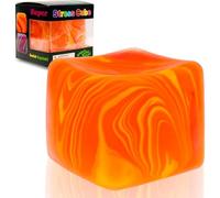 Cubo Orange Anti-Estrés, Juguete Sensorial para Apretar para Adultos y Niños, Cubo Reutilizable de Subida Lenta para Ansiedad, TDAH, Oficina (1 Unidad)
