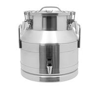 Cubo para Leche 20 l/5,28 galones de Acero Inoxidable con Grifo Resistente Vino Botella contenedor líquidos Almacenamiento Granos Tanque Sellado.