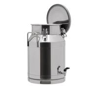 Cubo para Leche 30 l/7,93 galones de Acero Inoxidable con Grifo Resistente Vino Botella contenedor líquidos Almacenamiento Granos Tanque Sellado.