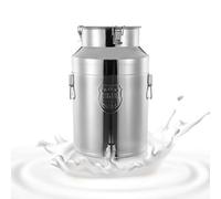 Cubo para Leche 35 l/9,24 galones con Grifo Resistente Transporte Vino Botella Acero Inoxidable Tapa sellada Almacenamiento de líquidos.