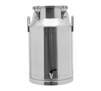 Cubo para Leche 40 l/10,57 galones de Acero Inoxidable con Grifo Resistente Vino Botella contenedor líquidos Almacenamiento Granos Tanque Sellado.
