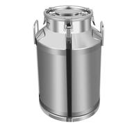 Cubo para Leche 60 l/15,8 galones de Acero Inoxidable Resistente Metal con Tapa sellada almacenar Vino y líquidos.