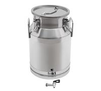 Cubo para Leche Jarra de Acero Inoxidable 201 Sellado Vino con Tapa(30 L Grifo)