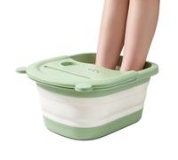 Cubo para Remojar Pies Tina Plegable con Masaje y Remojo | portátil para remojo de pies Para el hogar apartamento dormitorio hotel centro spa hombres mujeres padres y viaje Verde claro