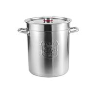 Cubo Para Sopa De Acero Inoxidable 304, Olla Binaural Para Sopa Con Tapa Y Orificio De Ventilación, Recipiente Para Almacenar Leche En La Cocina, Uso Comercial Y Doméstico, Pa(25 L / 30 X 30 Cm)