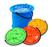Cubo plegable, 4 unidades, cubo plegable para playa, portátil, 2 l, pequeño, multicolor, multifuncional, para camping, pesca, playa