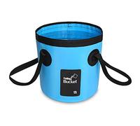 Cubo Plegable Cubeta Plegable Agua portátil(12L) Robusto, Ligera, Ahorra Espacio para Vacaciones, Jardín, Exterior, Pesca y Camping (Azul)