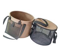 Cubo plegable de PVC de 20 L, contenedor de agua portátil con bolsillo de red para camping, pesca, actividades al aire libre, cubo plegable de jardín