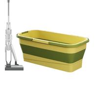 Cubo plegable para fregona: silicona plegable, cubo de limpieza, práctica cesta rectangular de larga duración para fregona | Producto de calidad, herramienta de limpieza portátil para cocina, baño, Pa