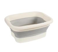 Cubo Plegable Para Remojo De Pies Cubo plegable for remojo de pies, lavabo baño for , plástico portátil for Camping, cocina, fruta, exterior, 2 uds(Grey)