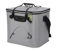 Cubo plegable para señuelos de pesca, cubo plegable para peces con asa | Contenedor portátil para peces y camarones, cubo de agua con cubierta de malla