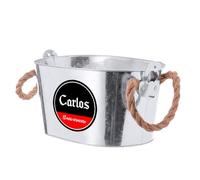 Cubo Regalo Personalizado Cerveza con Abridor Regalo Hombre Padre Día del Padre Cumpleaños (Ovalado Sin Cervezas)