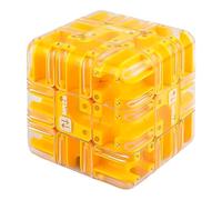Cubo Rompecabezas 3D con Laberinto, Juego para Entrenar el Cerebro, Rompecabezas 3D con Laberinto, Mejora el Reconocimiento Espacial y Cultiva el Pensamiento Lógico para Adultos, Adolescen 029 Yellow