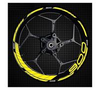 Cubo Rueda Calcomanías Rueda Rayas Adhesivas Reflectantes Anillo Exterior Borde Grueso Motocicleta para Z900(Style 10)