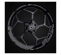 Cubo Rueda Calcomanías Rueda Rayas Adhesivas Reflectantes Anillo Exterior Borde Grueso Motocicleta para Z900(Style 12)