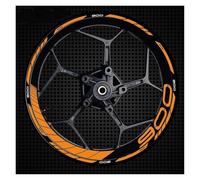 Cubo Rueda Calcomanías Rueda Rayas Adhesivas Reflectantes Anillo Exterior Borde Grueso Motocicleta para Z900(Style 9)