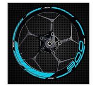 Cubo Rueda Calcomanías Rueda Rayas Adhesivas Reflectantes Anillo Exterior Borde Grueso Motocicleta para Z900(Style 18)