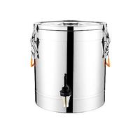 Cubo sellado de acero inoxidable con grifo y hebilla de alta elasticidad, latas de transporte de leche, cubo de vino para almacenamiento de aceite, vino y sopa