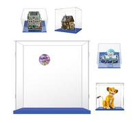 Cubo Vitrina Expositora 35x35x35 para Lego Autobus Fortnite 77073 43247 21341 76218 10312 76453,Caja Exhibición Acrílico Transparente Antipolvo para Figuras Anime Muñecos Coleccion
