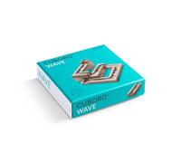 CUBORO Wave - Juego de ampliación para pista de bolas a partir de 4 años, 22 elementos de madera y 3 bolas de cristal, compatible con juegos de iniciación CUBORO, juguete educativo de madera