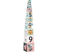 Cubos Apilables los Animales para Bebé desde 12 Meses de Madera | Apilamiento y encaje lúdicos | diseño colorido e ilustrado | estimula motricidad fina y lógica | regalo de nacimiento hoy