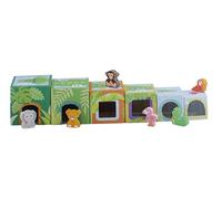 Cubos apilables Sabana | Trudi by Sevi | Juguetes de Madera apilables. Sevi Regalos para niños. | 12x57x12cm | Construcciones y Play Set | Modelo 88008