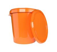 Cubos con tapa de 30 litros Made in Germany - apto para alimentos, estable, hermético - Cubos de almacenamiento para guardar alimentos, material de oficina, habitación infantil, hogar, taller