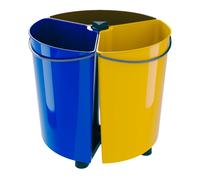 Cubos de basura 3x 11,7L SMARTECO contenedor de reciclaje 3 compartimentos