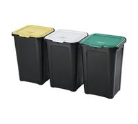Cubos De Basura Diferenciados Tontarelli 8104122AX5 COVER LINE Set De 3 Piezas