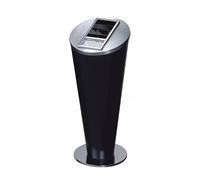 Cubos de basura moda europea hotel cenicero columna cono basura cenicero de acero inoxidable titanio alta calidad lobby ceniza basura Fuera de la basura(Color:A)