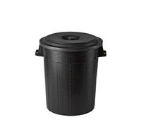 Cubos De Basura Politene Negro Con Tapa 70 Litros Stefanplast