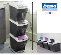 Cubos De Basura Reciclaje BAMA Poker TRIS Pz 3 X 20 LT