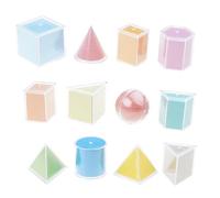 Cubos de conteo de matemáticas con formas geométricas, bloques de construcción extraíbles, cubo educativo para niños, preescolares, estudiantes a partir de 3 años, educación de la primera infancia