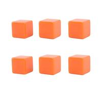 Cubos de Dados en DIY Bloques de Dados de plástico sin terminar para Juegos de Mesa escenas de enseñanza 6 uds 30x30x30mm (Naranja)