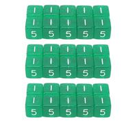 Cubos de Dados Juego de Dados a Granel de plástico de Colores Transparentes en ángulo Recto de 6 Caras para Juegos de Mesa Juegos de matemáticas Actividades educativas 30 Piezas (Verde)
