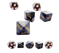 Cubos De Dados Negros De 5 Piezas, Tallados con Muchos Patrones De AccióN, Accesorios HumoríSticos, Regalo Original De Pareja - K + 3
