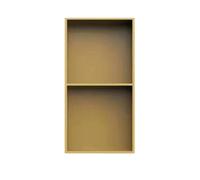 Cubos de ducha de acero inoxidable montados en la pared, estantes de almacenamiento empotrados para baño, sala de estar y dormitorio, elegante acabado dorado, perfecto para habitaciones húmedas