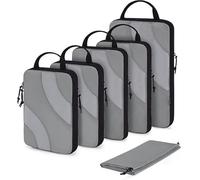 Cubos de embalaje de compresión, juego de 6 cubos de embalaje de viaje para maletas de mano, juego de bolsas organizadoras de maleta de compresión y cubos de viaje para equipaje, organizadores de