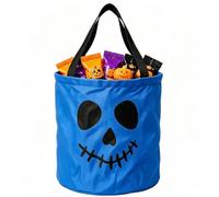 Cubos de Halloween Cubo Trick Oro Treat no tejido | Cuenco reutilizable Trick Gold Treat para niñas invitados joyas cumpleaños fiesta en casa estante decoración vacaciones