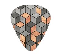 Cubos de hormigón y cobre,12 púas de guitarra, 3 grosores diferentes para guitarra acústica, bajo y ukelele