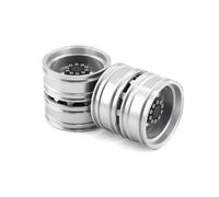 Cubos de Llanta de Rueda Trasera Delantera de Metal para Truck 1/14 RC Tractor Trailer Cargo Car Wheels Tires, Rear 44Mm,2 Piezas