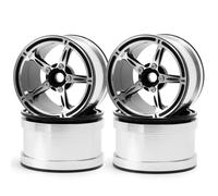 Cubos de Llantas de Ruedas de Beadlock de 2.2 Pulgadas compatibles con 1 10 Autos de rastreadores RC de 10 Escala como RBX10 TRX6 Wraith 90048 90053 Hammer Rey 4WD Off Road Vehicles(Black)