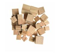 Cubos de madera para tallar madera de 1 a 5 cm, bloques de madera natural sin acabar, bloques cuadrados de madera para matemáticas, hacer rompecabezas, manualidades y proyectos de bricolaje, palos de