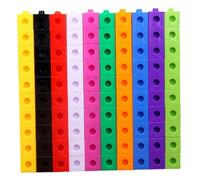 Cubos de matemáticas 100 bloques de números cubos de plástico para contar juguetes educativos 10 colores bloques de números juguetes con 18 hojas de tarjetas de preguntas para niños a partir de 3