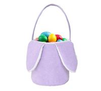 Cubos de Pascua de orejas largas, bolsas de caza de huevos de Pascua de peluche, almacenamiento de caramelos, bonitas decoraciones de cubo para uso diario